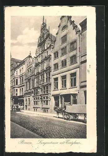 AK Bremen, Langenstrasse mit Essighaus