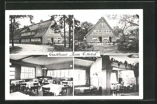 AK Kakenstorf bei Tostedt, Gasthaus Zum Estetal, Innenansicht, Garten