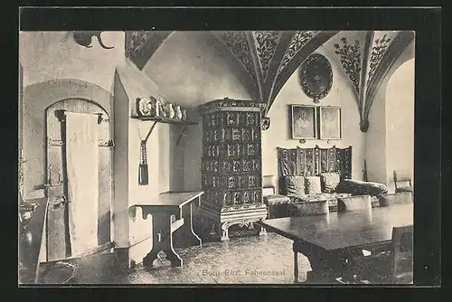 AK Wierschem, Burg Eltz, Fahnensaal, Innenansicht