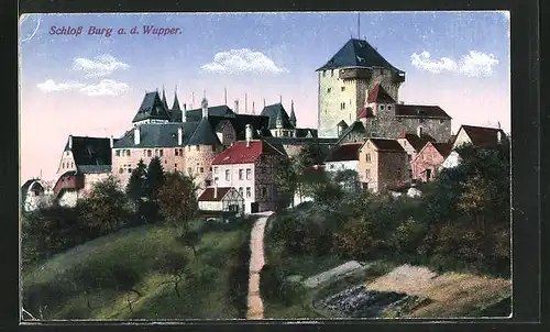 AK Solingen-Burg, Ansicht Schloss Burg a. d. Wupper