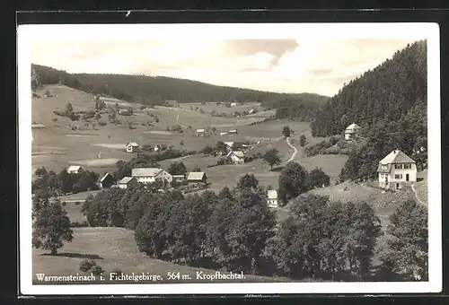 AK Warmensteinach im Fichtelgebirge, Ortsansicht mit Kropfbachtal