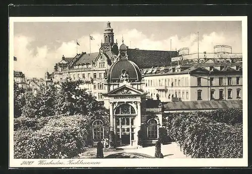 AK Wiesbaden, Blick auf den Kochbrunnen