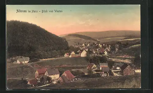 AK Altenau /Harz, Blick vom Westen auf den Ort