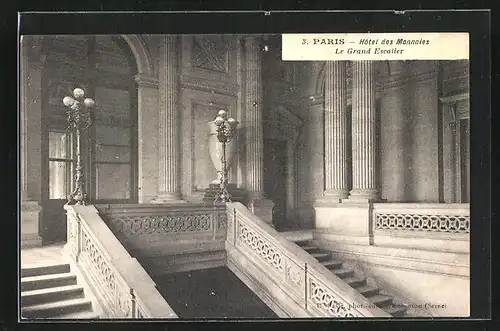 AK Paris, Hotel des Monnaies, Le Grand Escalier, Geldprägeanstalt