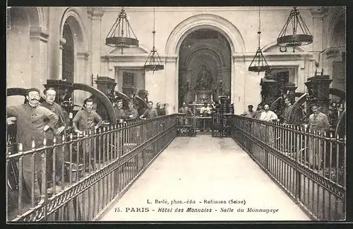 AK Paris, Hotel des Monnaies, Salle du Monnayage, Geldprägeanstalt