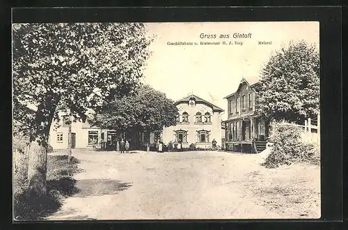 AK Gintoft, Geschäftshaus mit Restaurant J. J. Torp, Meierei