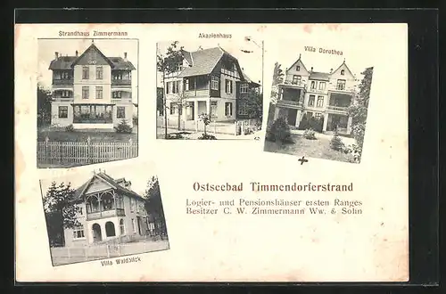 AK Timmendorferstrand, Strandhaus Zimmermann, Akazienhaus, Villa Dorothea