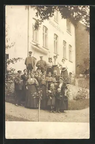 Foto-AK Glücksburg, Hotel-Pension Am Schlowsee