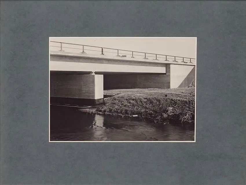Fotografie Albert Renger-Patzsch, Baukunst / Bautechnik, Brücke Stahlbeton-Bauweise, Neue Sachlichkeit, 39 x 29cm 0