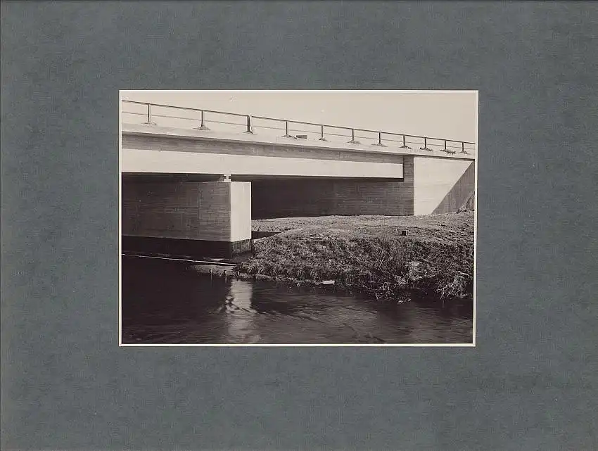 Fotografie Albert Renger-Patzsch, Baukunst / Bautechnik, Brücke Stahlbeton-Bauweise, Neue Sachlichkeit, 39 x 29cm 0