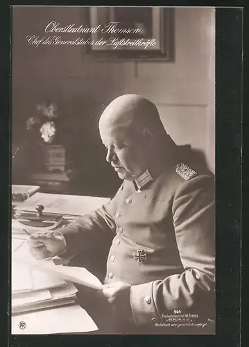 Foto-AK Sanke Nr. 504: Oberstleutnant Thomsen, Chef des Generalstabes der Luftstreitkräfte