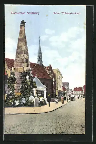 AK Norderney, Kaiser Wilhelm-Denkmal