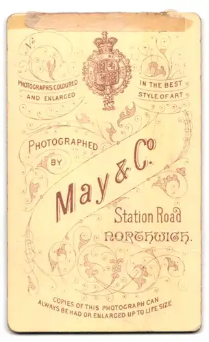 Fotografie May & Co., Northwick, Station Road, Portrait bürgerliche Dame mit kleinem Mädchen