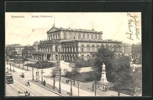 AK Hannover, Blick auf das Königl. Hoftheater