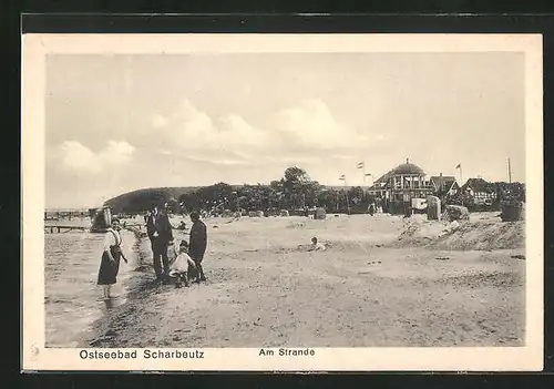 AK Scharbeutz, Passanten am Strand im Sommer