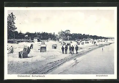 AK Scharbeutz, Strandleben mit Pavillon