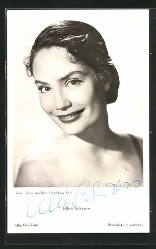 AK Schauspielerin Ellen Schwiers, Autograph