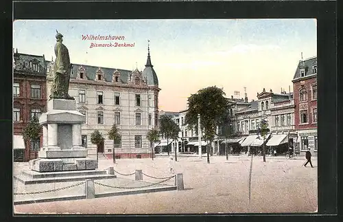 AK Wilhelmshaven, Bismarck-Denkmal auf dem Bismarckplatz