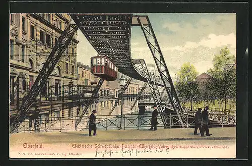 AK Elberfeld, Schwebebahn an der Döppersbergerbrücke