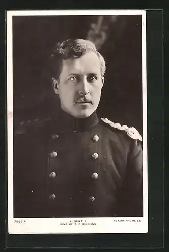 AK Portrait König Albert I. von Belgien in Uniform