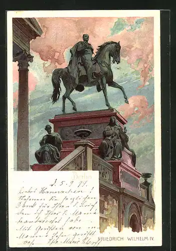Künstler-AK Heinrich Kley: Berlin, Friedrich Wilhelm IV.