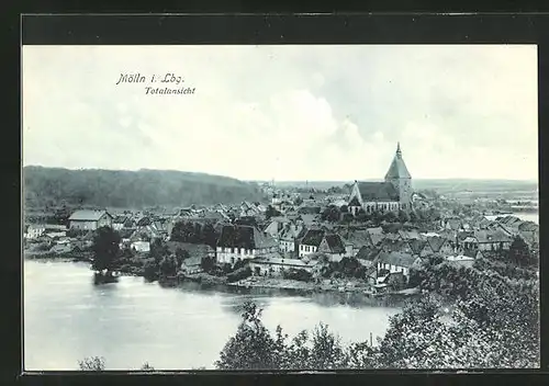 AK Mölln i. Lbg., Totalansicht mit Kirche