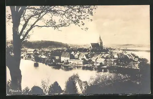 AK Mölln i. L., Gesamtansicht mit See