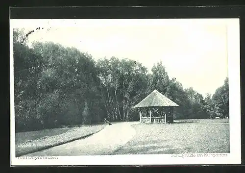 AK Bad Oeynhausen, Schutzhütte im Kurgarten