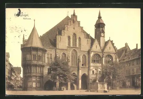 AK Hildesheim, Vorderseite vom Rathaus