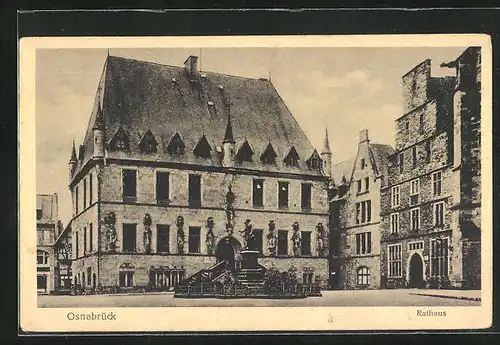 AK Osnabrück, Ansicht vom Rathaus