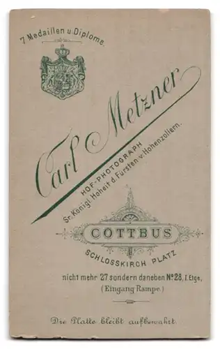 Fotografie Carl Metzner, Cottbus, Schlosskirchplatz 28, Portrait frecher Bube mit Matrosenmütze