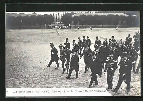 AK Saint-Cyr, Alphonse XIII. von Spanien, 2 Juin 1905