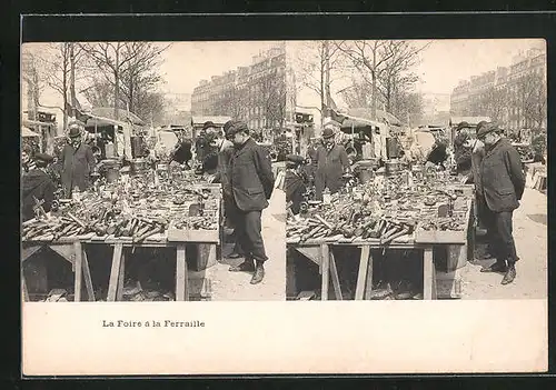 AK Paris, La Foire à la Ferraille, Antiquitätenhandel