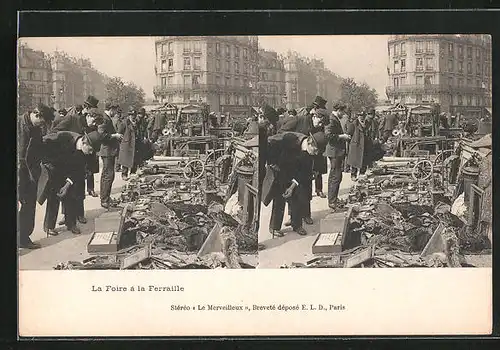 AK Paris, La Foire à la Ferraille, Antiquitätenhandel