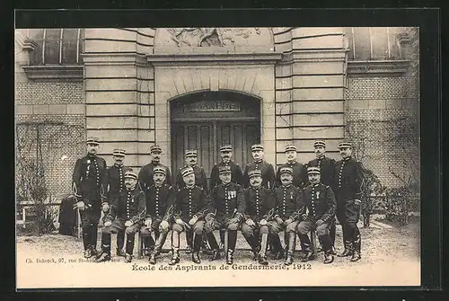 AK Ecole des Aspirants de Gendarmerie 1912, Polizei-Schule