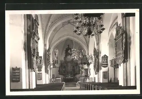 AK Rendsburg, Marienkirche, Innenansicht