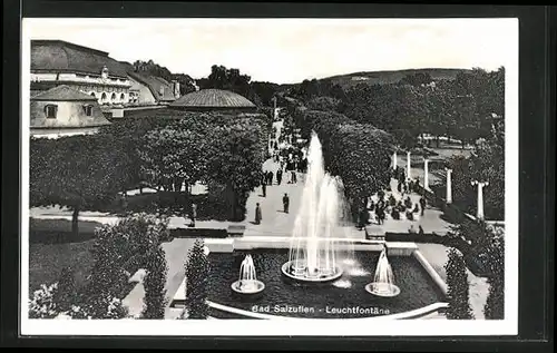 AK Bad Salzuflen, Leuchtfontäne mit Allee