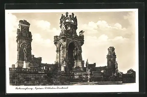 AK Hohensyburg, Blick zum Kaiser Wilhelm Denkmal