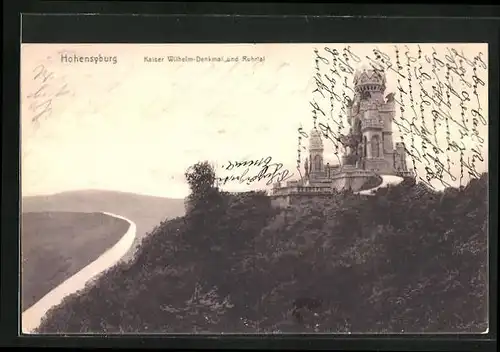 AK Hohensyburg, Ruhrtal mit Kaiser Wilhelm Denkmal