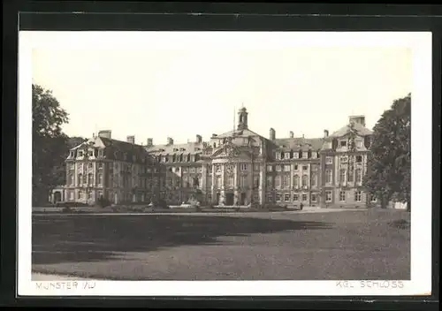 AK Münster i. W., Blick zum Königl. Schloss