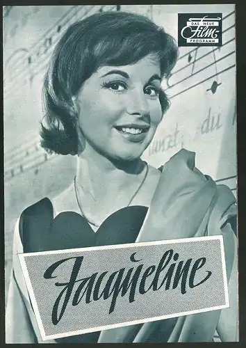 Filmprogramm DNF, Jacqueline, Johanna von Koczian, Walter Reyer, Hans Söhnker, Regie: Wolfgang Liebeneiner