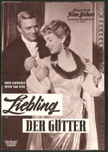 Filmprogramm IFB Nr. 05238, Liebling der Götter, Ruth Leuwerick, Peter van Eyck, Regie: Gottfried Reinhardt