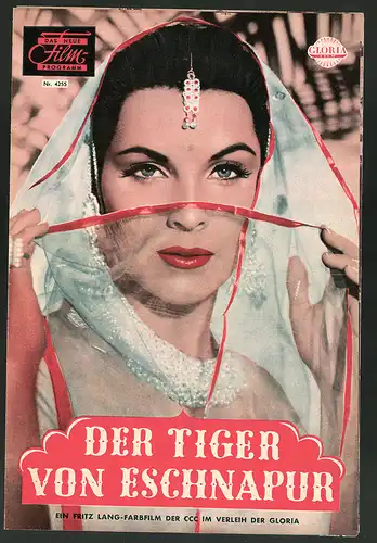 Filmprogramm DNF Nr. 4255, Der Tiger von Eschnapur, Debra Paget, Paul Hubschmid, Regie: Fritz Lang