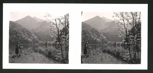 18 Stereo-Fotografien unbekannter Fotograf, Ansicht Salzburg, St Gilgen, Schafberg, Wolfgangsee, Krotensee, Pfingsten 41