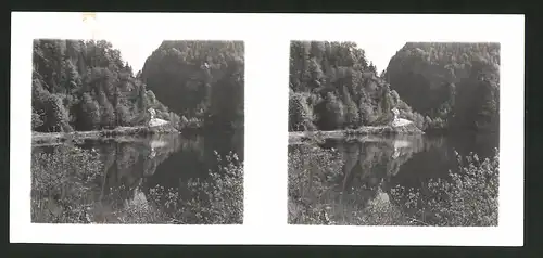 18 Stereo-Fotografien unbekannter Fotograf, Ansicht Salzburg, St Gilgen, Schafberg, Wolfgangsee, Krotensee, Pfingsten 41