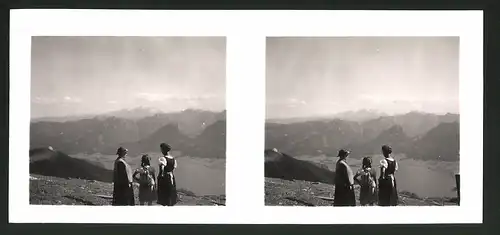 18 Stereo-Fotografien unbekannter Fotograf, Ansicht Salzburg, St Gilgen, Schafberg, Wolfgangsee, Krotensee, Pfingsten 41