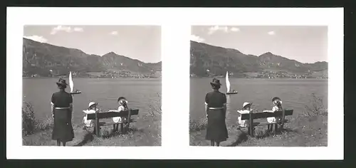 18 Stereo-Fotografien unbekannter Fotograf, Ansicht Salzburg, St Gilgen, Schafberg, Wolfgangsee, Krotensee, Pfingsten 41