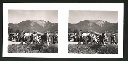 18 Stereo-Fotografien unbekannter Fotograf, Ansicht Salzburg, St Gilgen, Schafberg, Wolfgangsee, Krotensee, Pfingsten 41