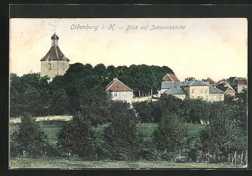 AK Oldenburg i. H., Blick auf Johanniskirche