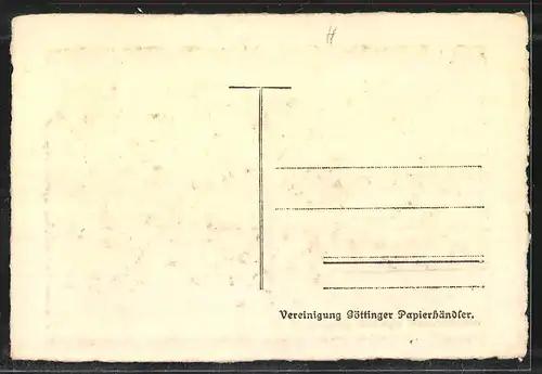 Künstler-AK Göttingen, Ansicht Kurze Strasse